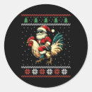 Search for santa chicken stickers Rooster