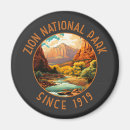 Search for zion national park magnets Retro vintage travel