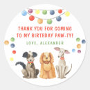 Search for dogs birthday stickers Watercolor
