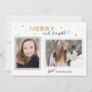 Search for gold stars christmas cards Merry and bright