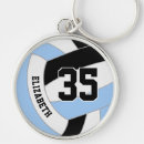Search for player name and number key rings Volleyball
