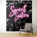 Search for hot pink backdrops Neon sweet 16