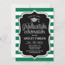 Search for green and white graduation invitations Grad party