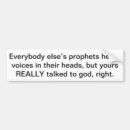 Search for prophet bumper stickers Atheism