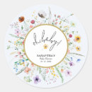 Search for romantic watercolor flowers stickers Baby shower