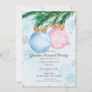 Search for winter gender reveal invitations Watercolor
