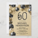 Search for gold black balloons invitations Stylish