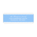 Search for blue ribbon return address labels Girly