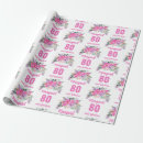 Search for 80th birthday wrapping paper Flowers