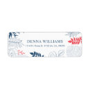 Search for coral and navy return address labels Modern
