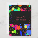 Search for neon paint splatter invitations For her