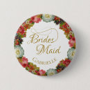 Search for floral wedding badges Bridesmaid