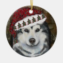 Search for alaskan husky christmas tree decorations Alaskan malamute dog