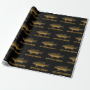 Search for bass fish wrapping paper Black