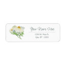 Search for with daisies return address labels White daisy