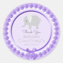 Search for purple elephant baby shower stickers Lavender