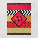 Search for zigzag pattern postcards Red