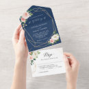 Search for royal blue and pink wedding invitations Geometric