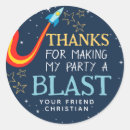 Search for space thank you stickers Birthday