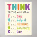 Search for think before you speak posters School