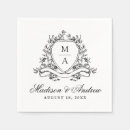 Search for crest monogram napkins Calligraphy