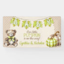 Search for pumpkin baby shower banners Green