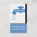 Search for plumbing business cards White