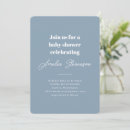 Search for script font baby shower invitations Dusty blue