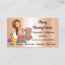 Search for cleaning girl business cards Housekeeper