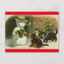Search for snow man christmas cards Vintage