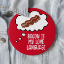 Search for funny food badges Bacon