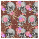 Search for halloween skull fabric Red