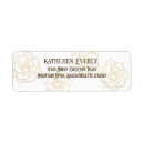 Search for gold flower return address labels Elegant