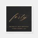 Search for 40th birthday napkins Lettering