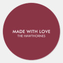 Search for red love stickers Homemade with love