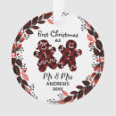 Search for tartan plaid christmas tree decorations Mr and mrs