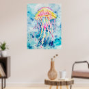 Search for watercolor jellyfish art Marine life