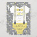 Search for bow tie baby boy shower invitations Moustache