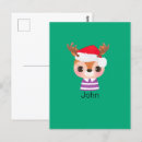 Search for cute reindeer postcards Xmas