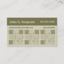 Search for olive business cards Military