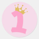 Search for princess 1st birthday stickers Crown