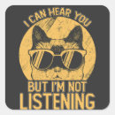 Search for funny cat meme stickers Black