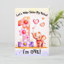 Search for safari elephant birthday invitations Floral