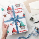Search for santa for kids wrapping paper Typography