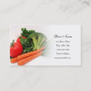 Search for vegetable business cards Illustration