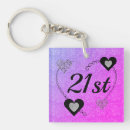 Search for 21st birthday key rings Modern