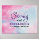 Search for strong courageous posters Scripture
