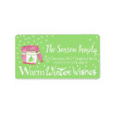 Search for warm wishes return address labels Winter