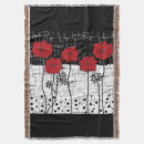 Search for poppy blankets Black and white