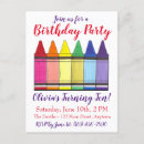 Search for crayons invitations Party